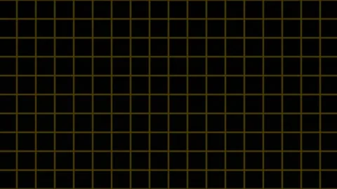 Grid pattern in bright yellow lines over a dark background Stock Footage 337966567