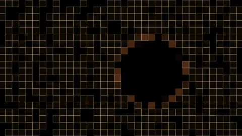 Grid pattern with brown and black squares in a geometric Stock Footage 339006094