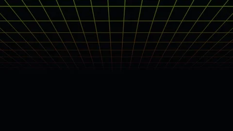 Grid pattern on dark background creates a science fiction Stock Footage 338227051