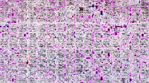 Grid Pattern Digital Decay - Glitch Sequence Tile Video stock 302116454