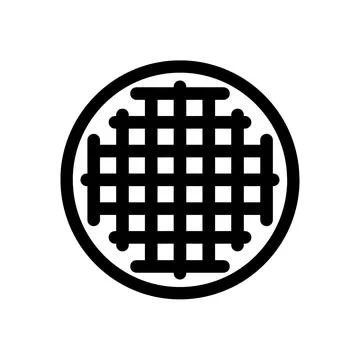 Grid pattern drain cover for bathroom floor installation Stock Illustration