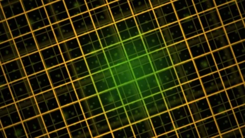 Grid pattern with green light effect on black background. Stock Footage 336245626