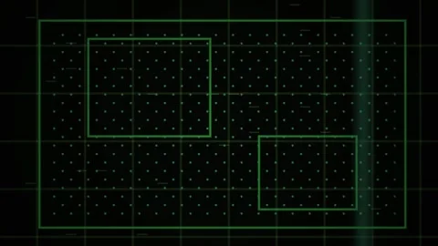 Grid pattern with green squares. Stock Footage 340034979