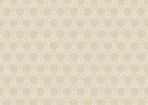 Grid  pattern. Hexagonal cell texture. Honeycomb on beige background Stock Illustration