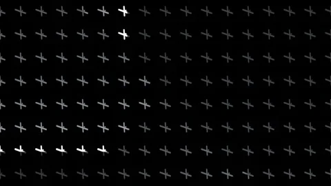 Grid pattern with intersecting lines on a black background Stock Footage 339306037