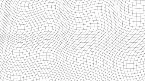 Grid pattern line, wave wavy background, warp geometric curve repeat Illustrazione stock