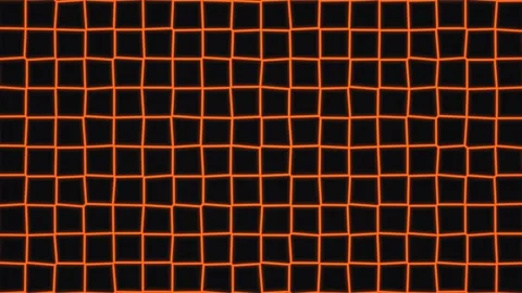 Grid pattern with orange lines against a black background Stock Footage 338317873