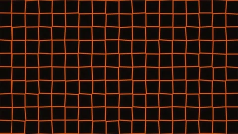 Grid pattern with orange lines on black background Stock Footage 338286198