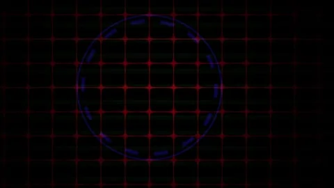 Grid pattern with red and blue lines on black background. Stock Footage 335962521
