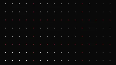Grid pattern with red and white dots. Digital grid pattern on black backgro.. Stock Footage 337568124