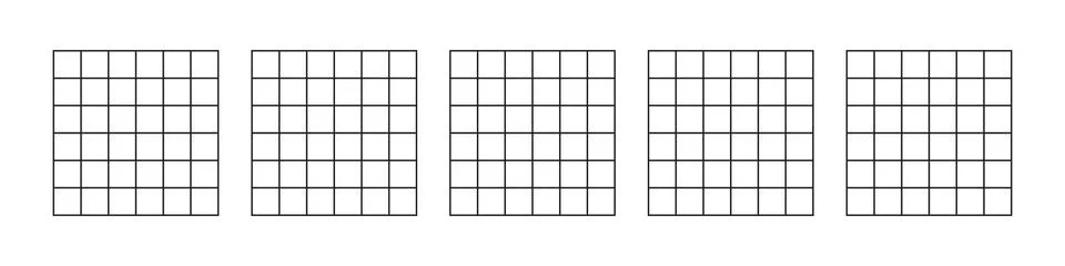 Grid pattern square lines for notebook or graph. Flat vector illustration Illustrazione stock