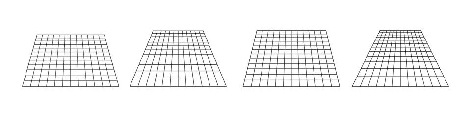 Grid pattern square lines perspective .Flat vector illustration isolated on Illustrazione stock