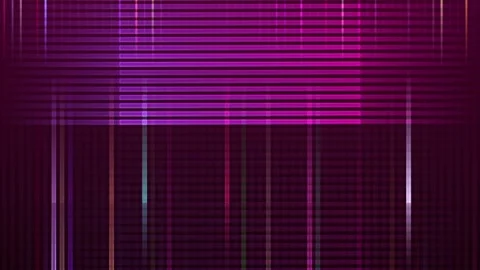 Grid Pattern Vertical Light Streaks Sci-Fi Glitch Grid Flow Stock Footage 303734379