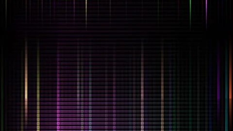 Grid Pattern Vertical Light Streaks Glitch-Art Data Grid Flow Stock Footage 303734545
