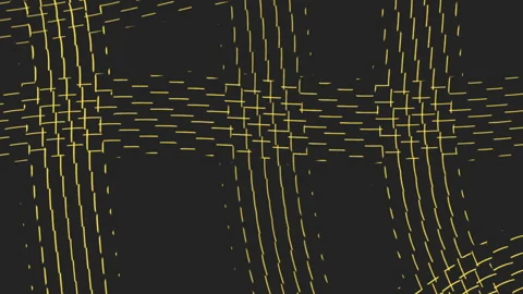 Grid pattern yellow lines on black background Stock Footage 251965540