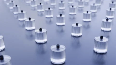 Grid of perfume bottles Vidéo 312808601