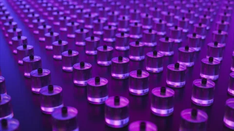 Grid of perfume bottles Vidéo 312809121