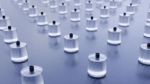 Grid of perfume bottles Illustration