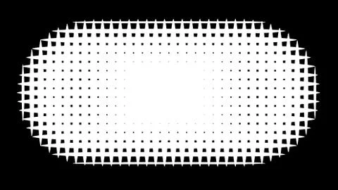 Grid pill shape in graphical black and white hatch Stock Illustration