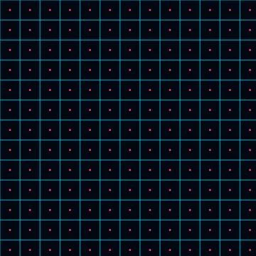 Grid of pink dots on black background Stock Illustration