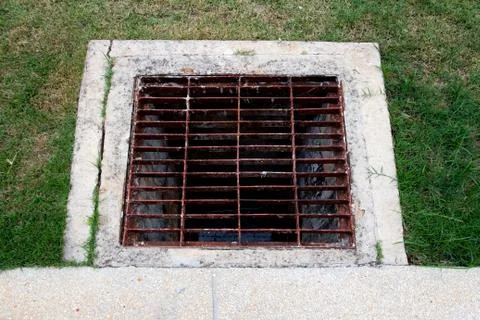 Grid placed on the gutters Stock Photos