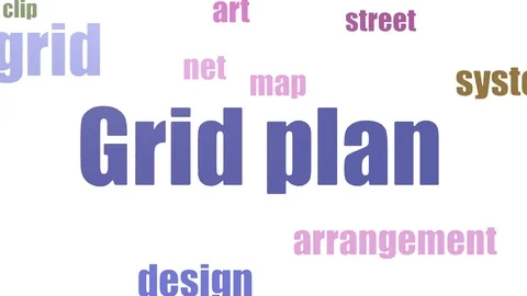 Grid Plan Wordcloud Animated On White Background Vídeos de archivo 107222895