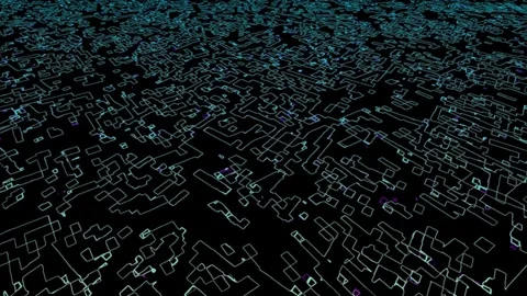 Grid Planar Dynamics Perspective Planar Texture Motion Loopable Video Stock Footage 300135429