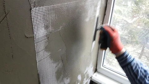 Grid for plaster of walls Stock Footage 104418073