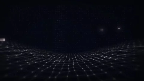 Grid Plexus Cyber Space, Glitch Screen, Technology Motion Background Stock Footage 316298332