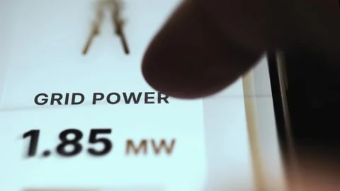 Grid Power Consumption Reaches 1.85 Megawatts Stock Footage 340560681