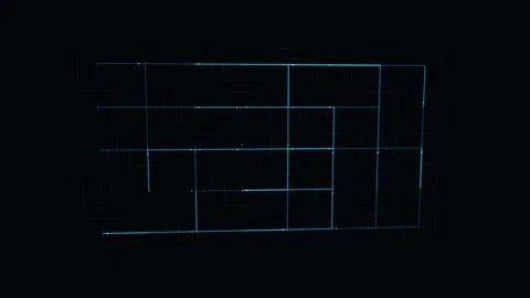 Grid Of Processor Cores Activates Across A Compute Die Vídeos de archivo 344511441
