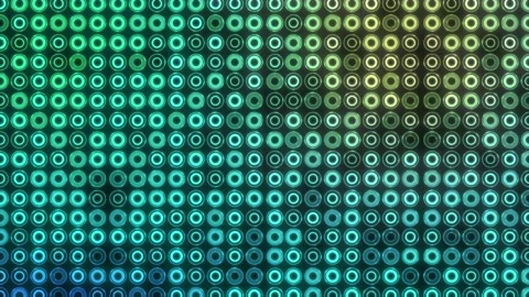 Grid of pulsation of pulsations of luminous circles Stock Footage 150362595