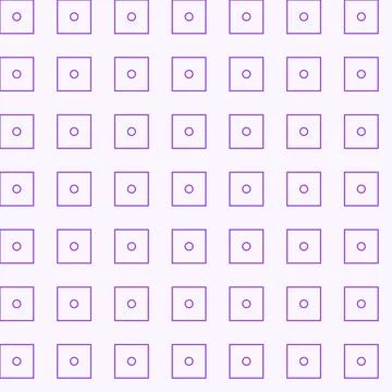 Grid of purple square frames with centered circles Stock Illustration