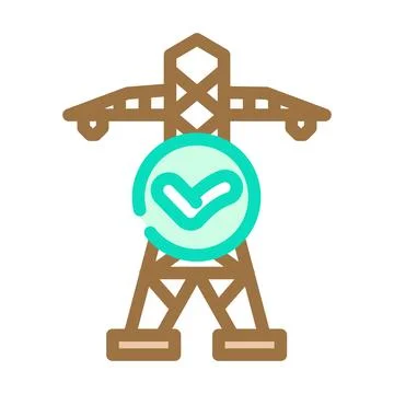 Grid reliability electric color icon vector illustration Stockillustratie