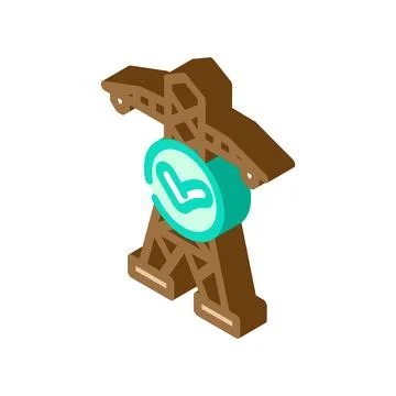 Grid reliability electric isometric icon vector illustration Stockillustratie