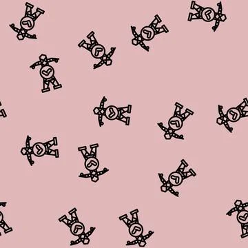 Grid reliability electric line vector seamless pattern Illustrazione stock