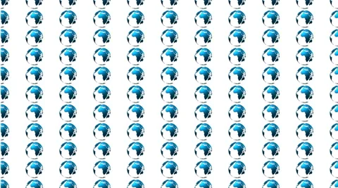 Grid of rotating graphic earth globe Stock Footage 45030020