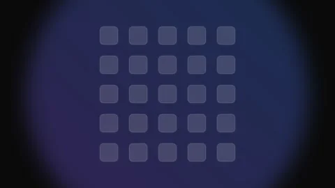 A grid of rounded square icons arranged in a five by five matrix pattern Stock Footage 339619215