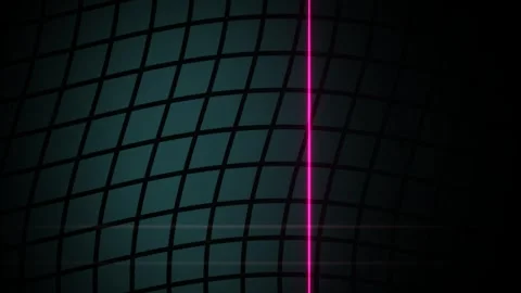 Grid Scanning with Glowing Pink Line on Dark Technology Background for Futu.. Stock Footage 343726986
