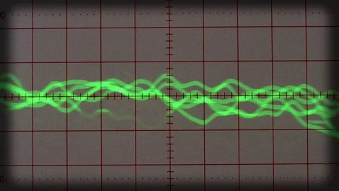 GRID SCREEN OF AN OSCILLOSCOPE.  CRAZY LOOP-ABLE PATTERN. Video stock 78310655