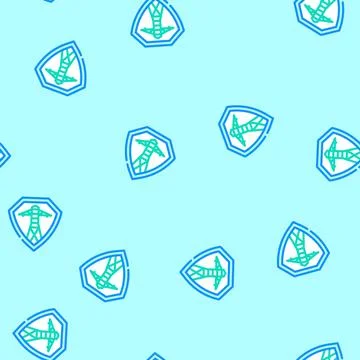 Grid security electric vector seamless pattern 스톡 일러스트