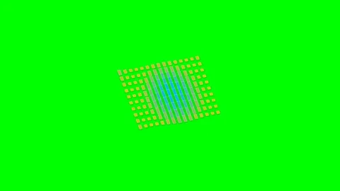 A grid of small colorful cubes arranged in a perspective view on green screen Stock Footage 341822497