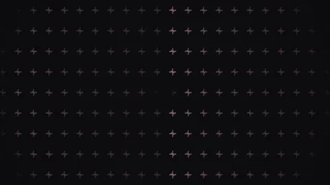 Grid of small crosses forming a pattern on a dark Stock Footage 339374023