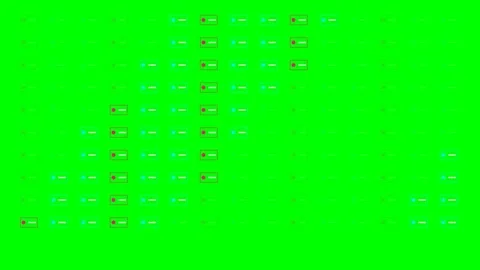 A grid of small rectangular icons featuring toggle switches on green screen Stock Footage 341820920