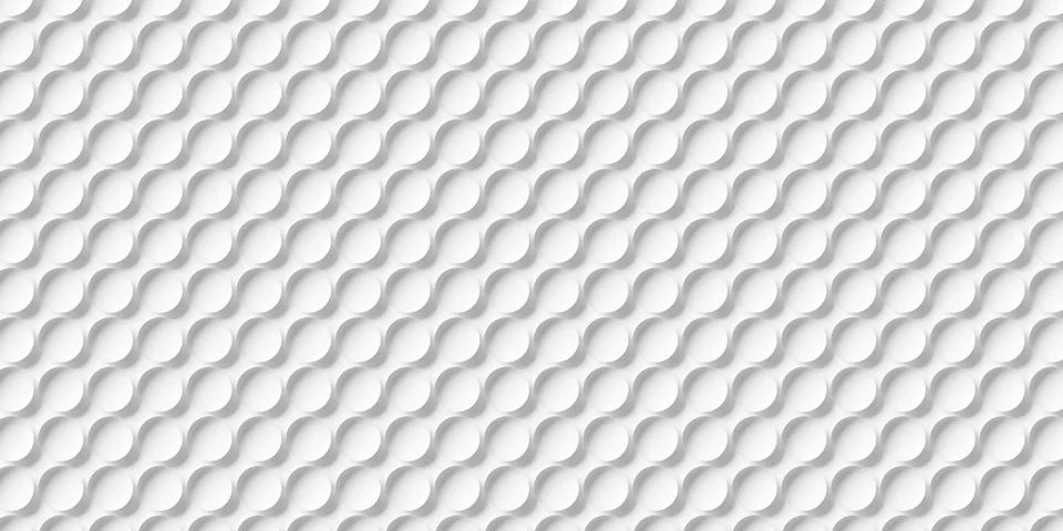 Grid of small white bend circles or bowls geometry background wallpaper ban.. Stock Illustration