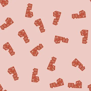 Off grid solar panel line vector seamless pattern 스톡 일러스트