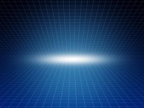 Grid Of Space Blue Background 스톡 일러스트