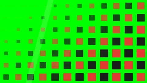 A grid of squares diminishing in size set against a vibrant green background Stock Footage 341823778