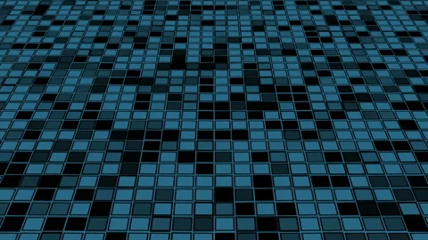 Grid of squares tilted.Loopable abstract digital technology background made of Stock Footage 99549353