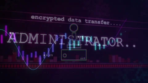 Grid starting chart bars sine-wave rising encrypted data scrolling lock and Stock Footage 311945510